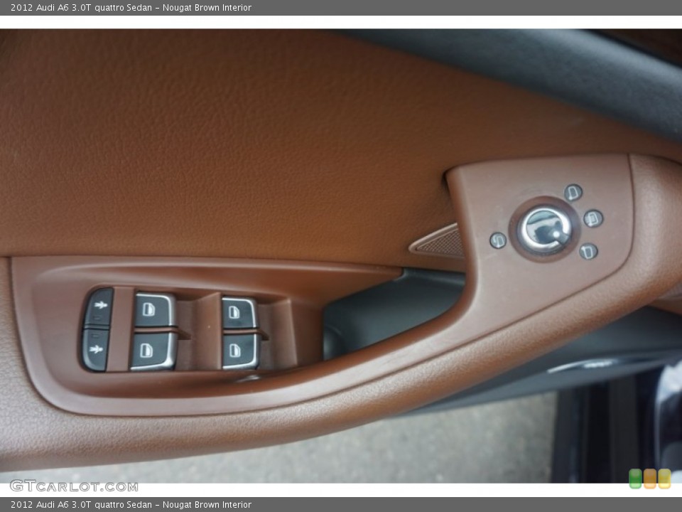 Nougat Brown Interior Controls for the 2012 Audi A6 3.0T quattro Sedan #105339582