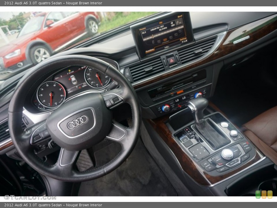 Nougat Brown Interior Dashboard for the 2012 Audi A6 3.0T quattro Sedan #105339639
