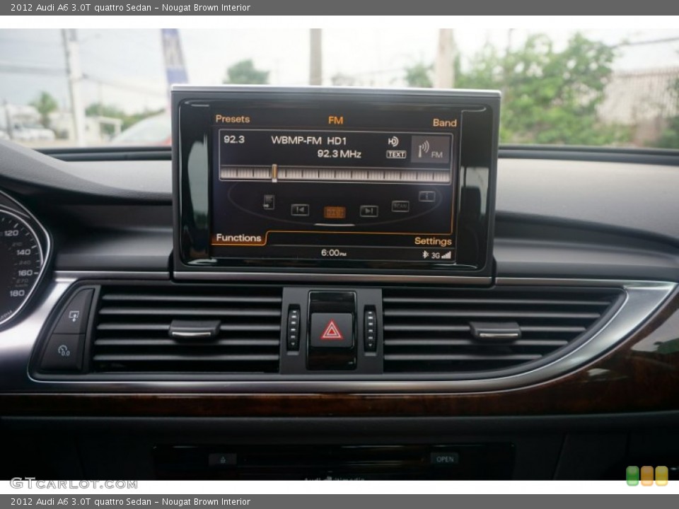 Nougat Brown Interior Controls for the 2012 Audi A6 3.0T quattro Sedan #105339759