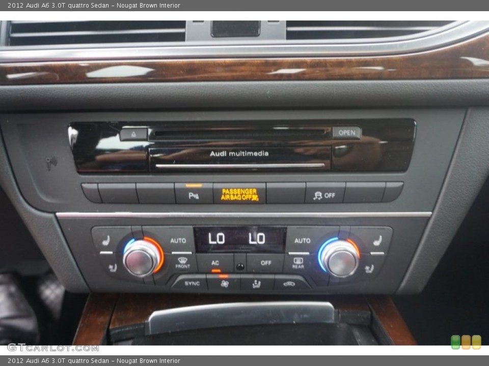 Nougat Brown Interior Controls for the 2012 Audi A6 3.0T quattro Sedan #105339777