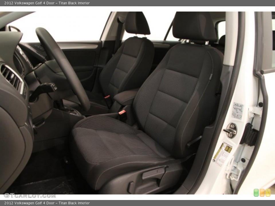 Titan Black Interior Front Seat for the 2012 Volkswagen Golf 4 Door #105342917