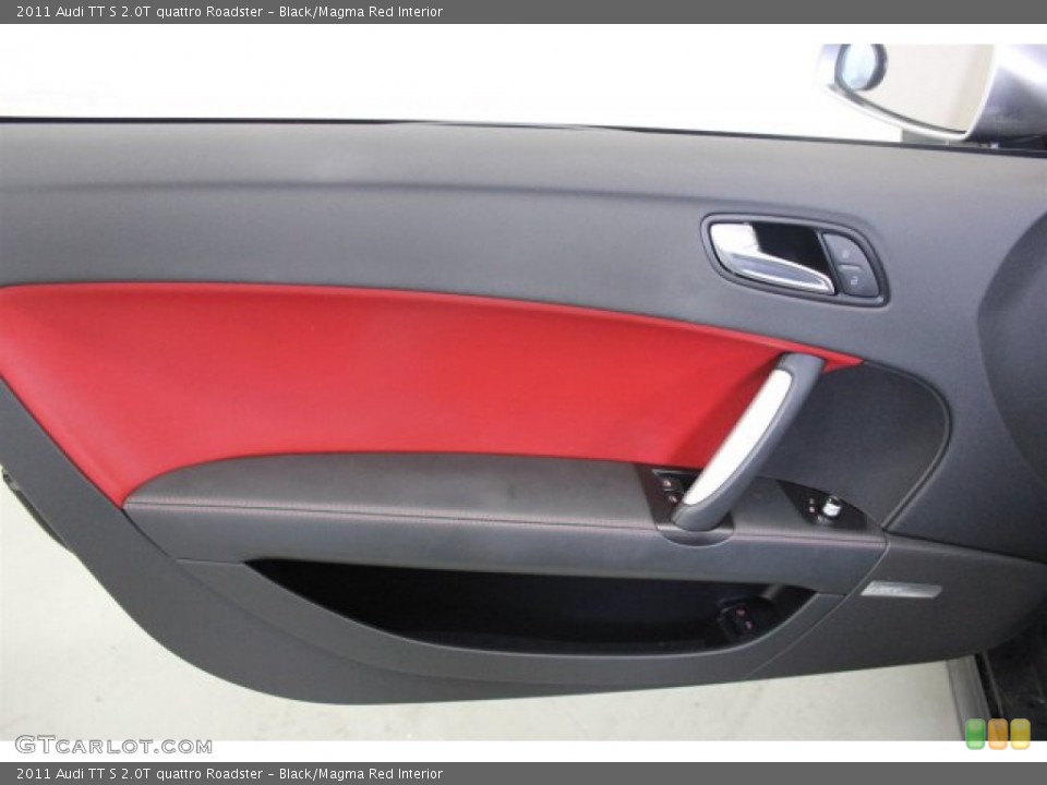 Black/Magma Red Interior Door Panel for the 2011 Audi TT S 2.0T quattro Roadster #105349690