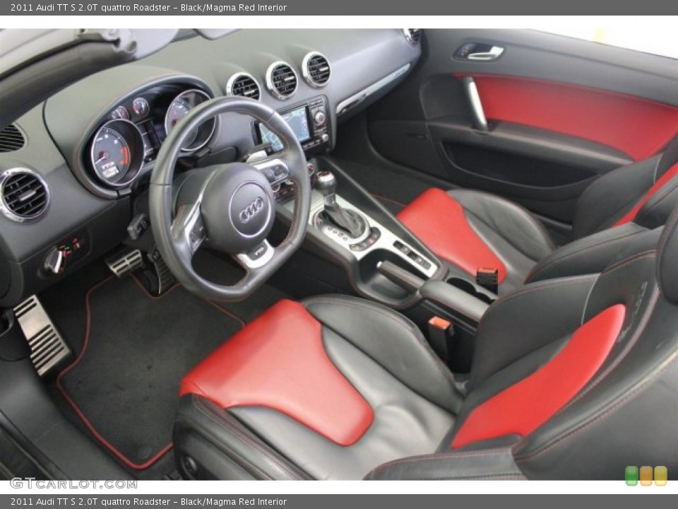 Black/Magma Red Interior Prime Interior for the 2011 Audi TT S 2.0T quattro Roadster #105349752