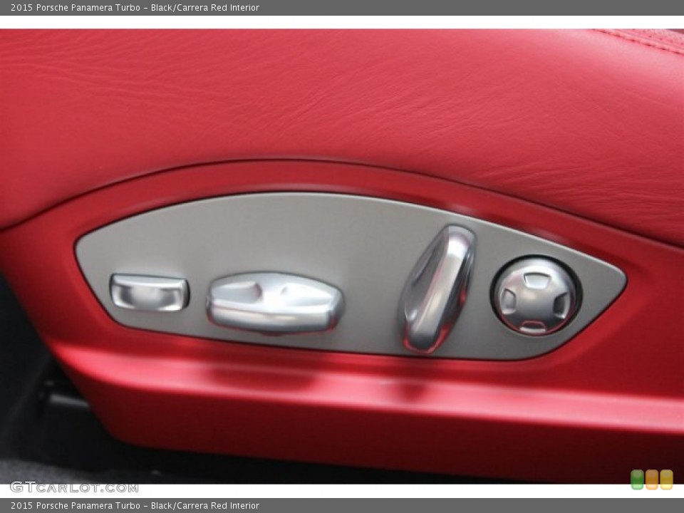Black/Carrera Red Interior Controls for the 2015 Porsche Panamera Turbo #105353539