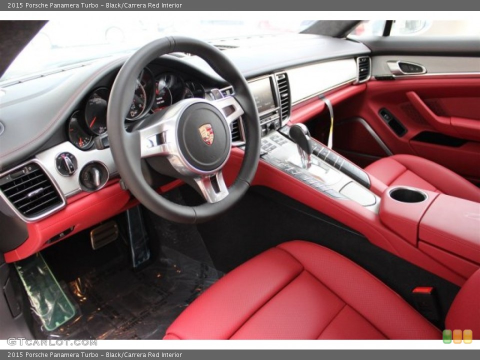 Black/Carrera Red Interior Photo for the 2015 Porsche Panamera Turbo #105353557