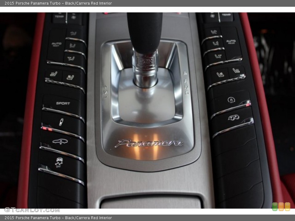 Black/Carrera Red Interior Transmission for the 2015 Porsche Panamera Turbo #105353638