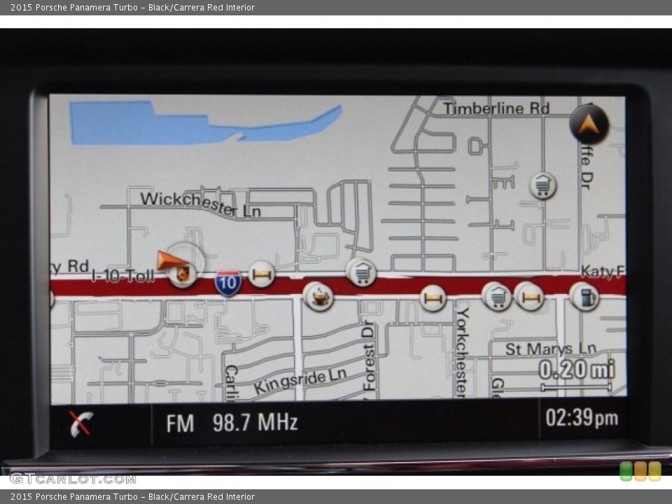 Black/Carrera Red Interior Navigation for the 2015 Porsche Panamera Turbo #105353686