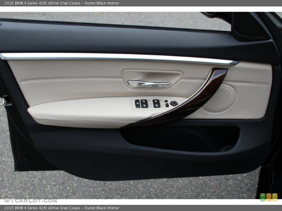Oyster/Black Interior Door Panel for the 2015 BMW 4 Series 428i xDrive Gran Coupe #105355939