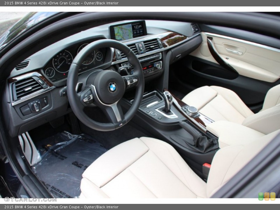 Oyster/Black Interior Photo for the 2015 BMW 4 Series 428i xDrive Gran Coupe #105355984