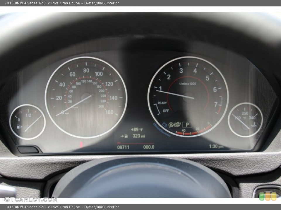 Oyster/Black Interior Gauges for the 2015 BMW 4 Series 428i xDrive Gran Coupe #105356209