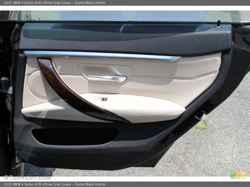 Oyster/Black Interior Door Panel for the 2015 BMW 4 Series 428i xDrive Gran Coupe #105356296