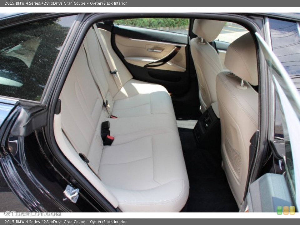 Oyster/Black Interior Rear Seat for the 2015 BMW 4 Series 428i xDrive Gran Coupe #105356320