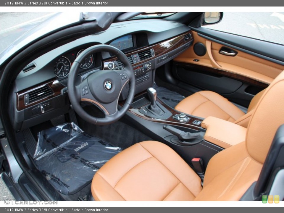 Saddle Brown Interior Photo for the 2012 BMW 3 Series 328i Convertible #105360388