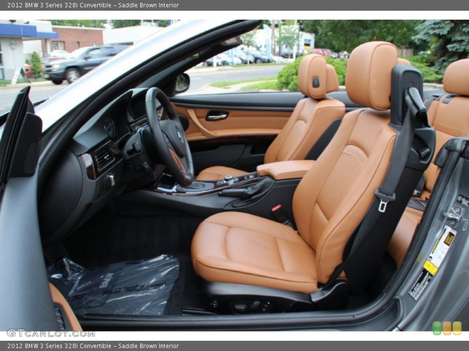 Saddle Brown Interior Front Seat for the 2012 BMW 3 Series 328i Convertible #105360403