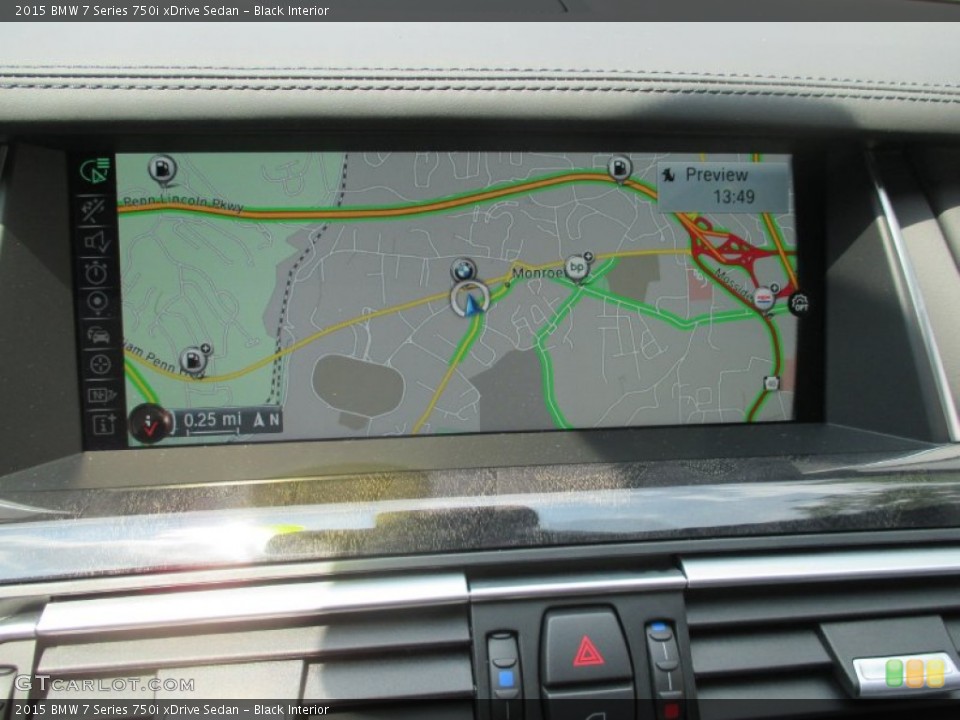 Black Interior Navigation for the 2015 BMW 7 Series 750i xDrive Sedan #105363487