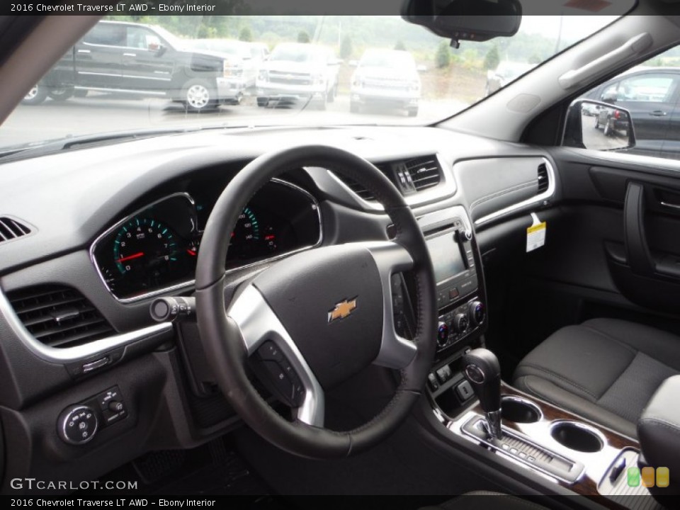 Ebony Interior Dashboard for the 2016 Chevrolet Traverse LT AWD #105385477