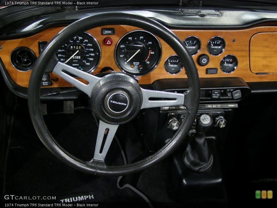 Black Interior Steering Wheel for the 1974 Triumph TR6  #105390