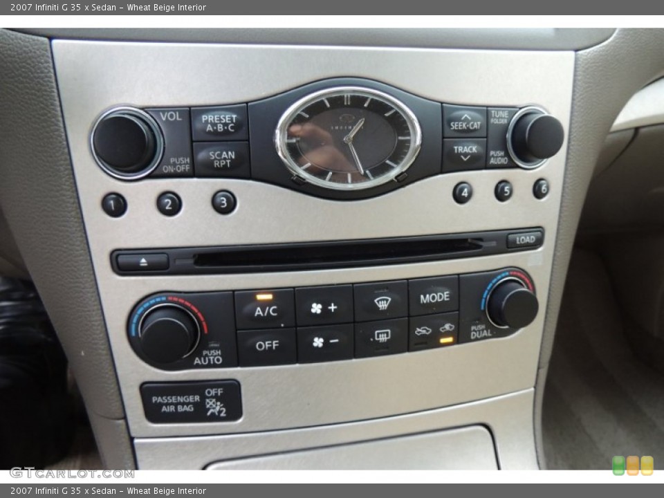 Wheat Beige Interior Controls for the 2007 Infiniti G 35 x Sedan #105402411