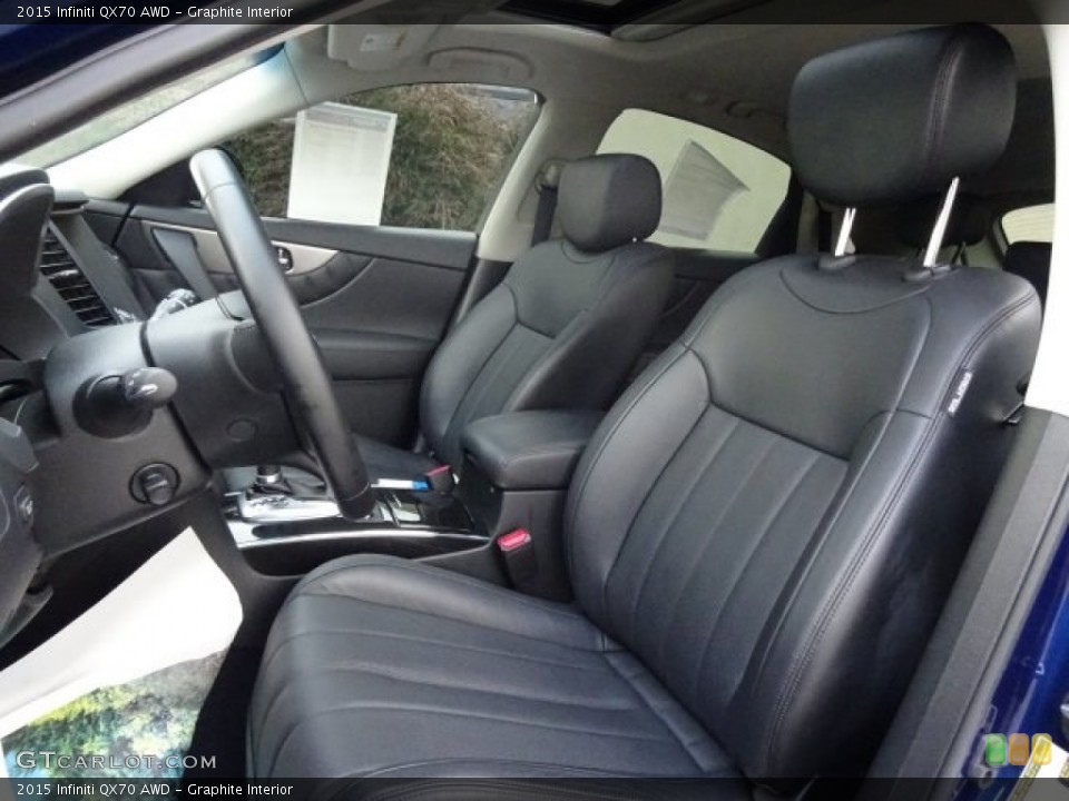Graphite 2015 Infiniti QX70 Interiors