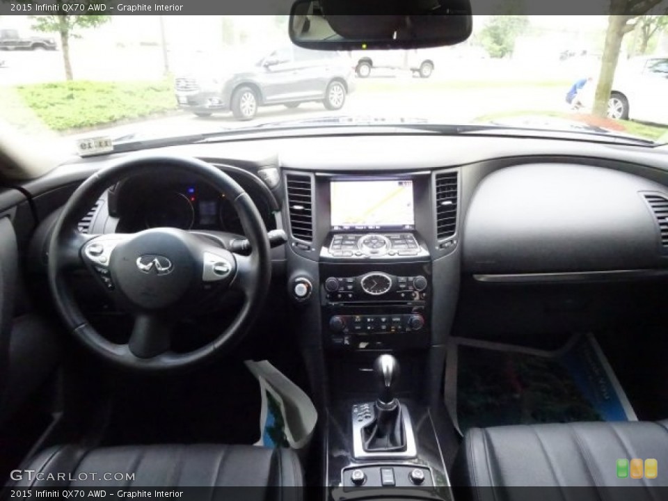 Graphite Interior Dashboard for the 2015 Infiniti QX70 AWD #105405828