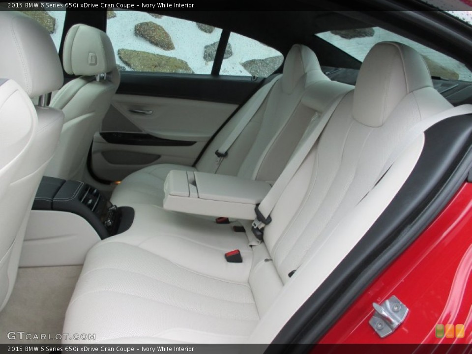 Ivory White Interior Rear Seat for the 2015 BMW 6 Series 650i xDrive Gran Coupe #105432065