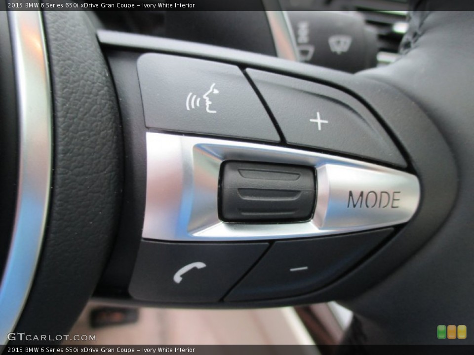 Ivory White Interior Controls for the 2015 BMW 6 Series 650i xDrive Gran Coupe #105432221