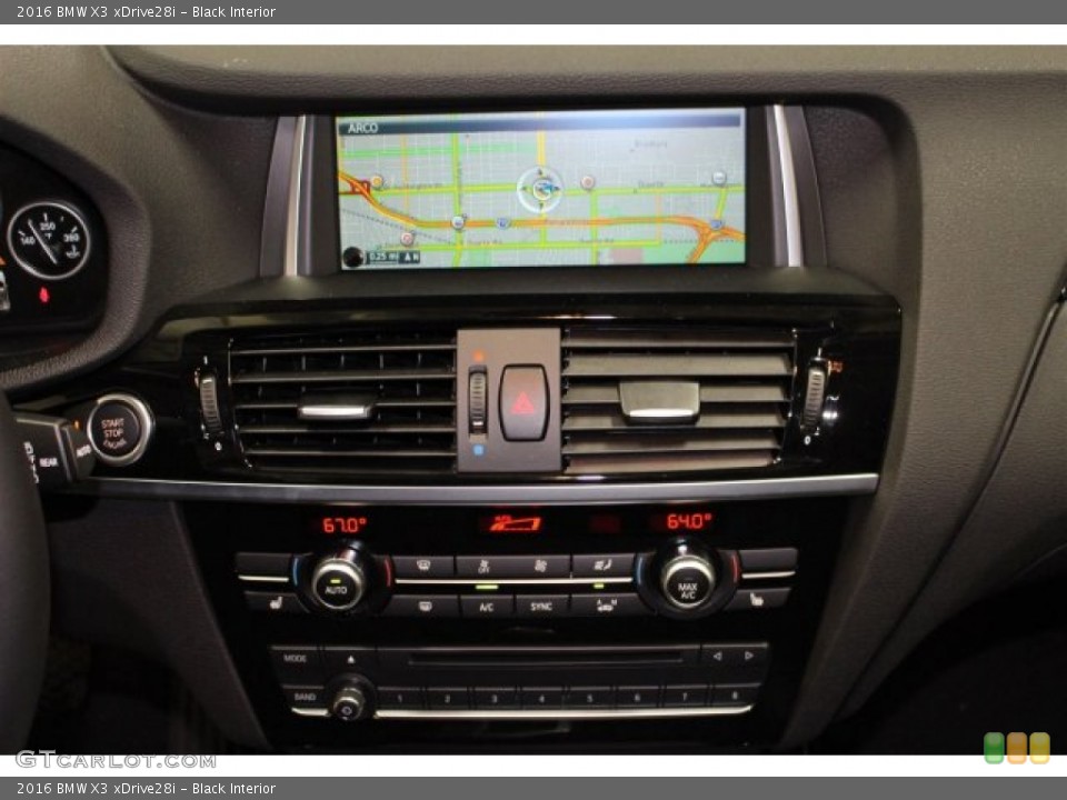 Black Interior Controls for the 2016 BMW X3 xDrive28i #105449182