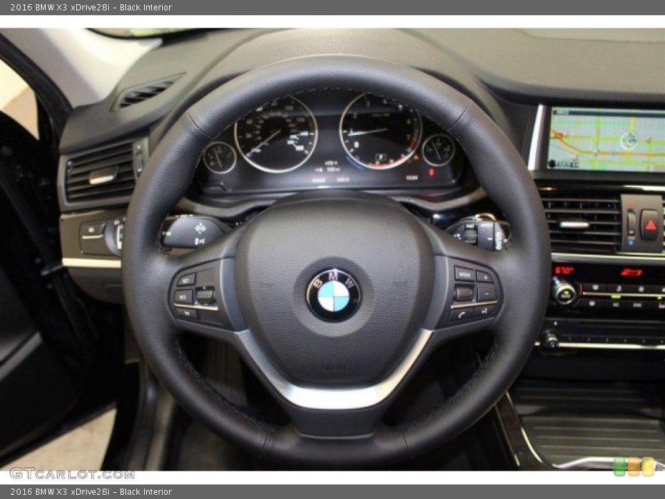 Black Interior Steering Wheel for the 2016 BMW X3 xDrive28i #105449198