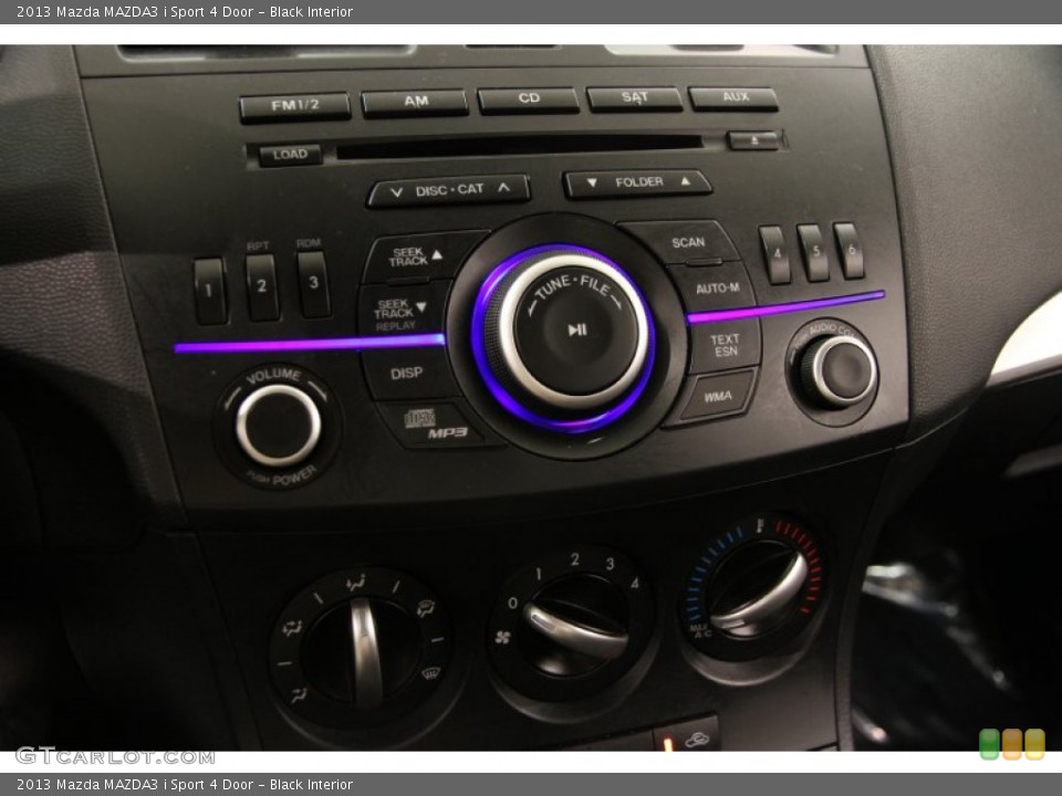 Black Interior Controls for the 2013 Mazda MAZDA3 i Sport 4 Door #105451748