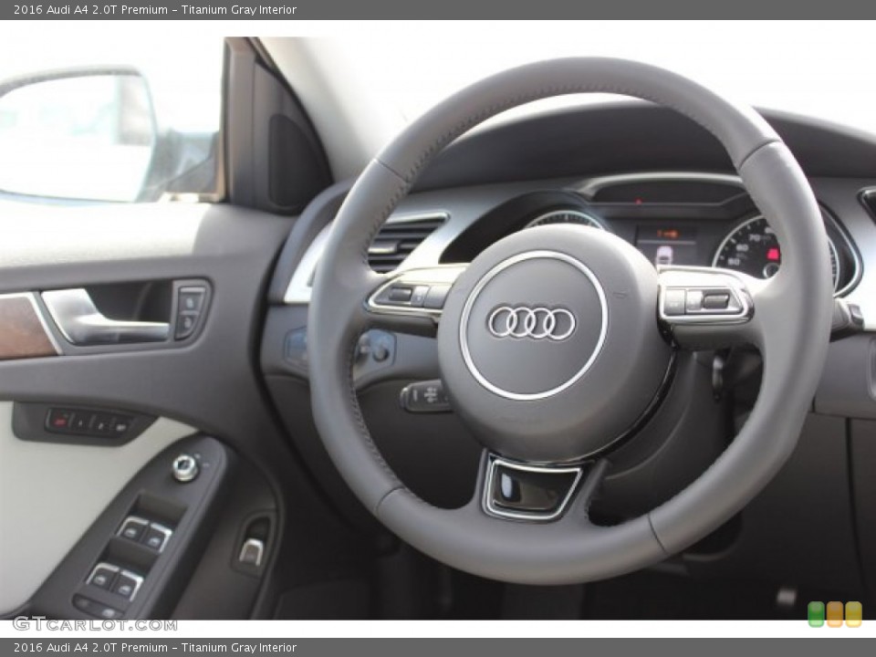 Titanium Gray Interior Steering Wheel for the 2016 Audi A4 2.0T Premium #105466989