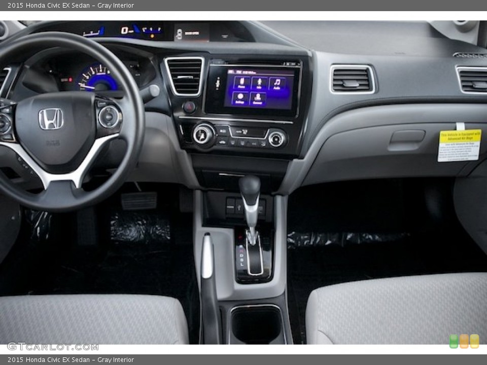 Gray Interior Dashboard for the 2015 Honda Civic EX Sedan #105467703