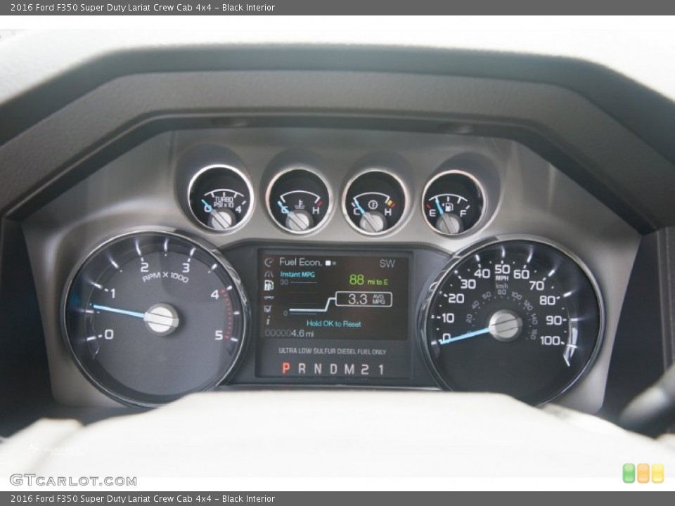 Black Interior Gauges for the 2016 Ford F350 Super Duty Lariat Crew Cab 4x4 #105479235