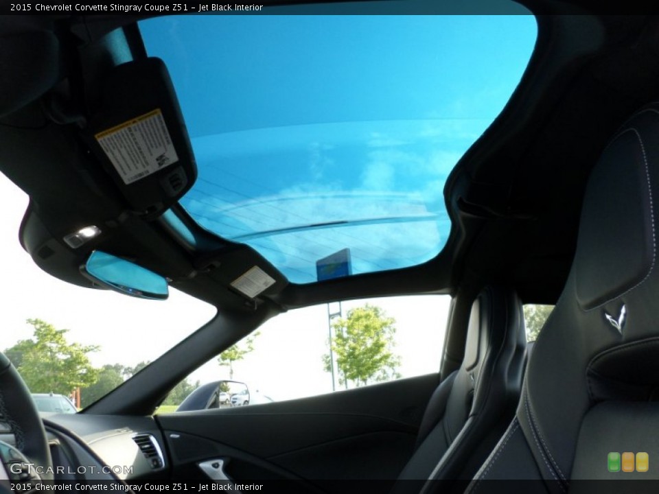 Jet Black Interior Sunroof for the 2015 Chevrolet Corvette Stingray Coupe Z51 #105480756