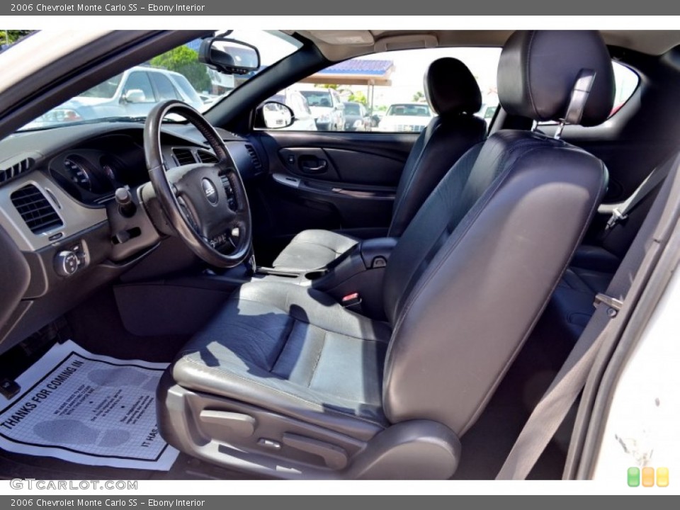 Ebony Interior Front Seat for the 2006 Chevrolet Monte Carlo SS #105481203
