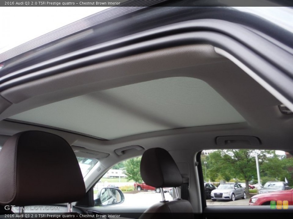 Chestnut Brown Interior Sunroof for the 2016 Audi Q3 2.0 TSFI Prestige quattro #105481977