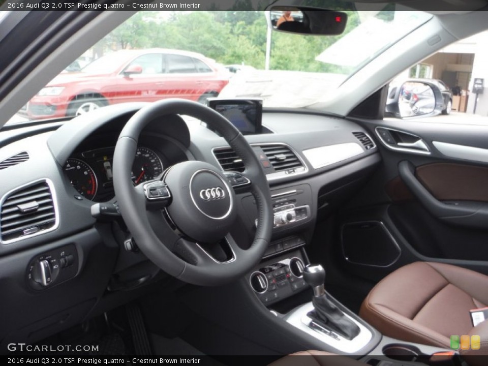Chestnut Brown Interior Dashboard for the 2016 Audi Q3 2.0 TSFI Prestige quattro #105481992