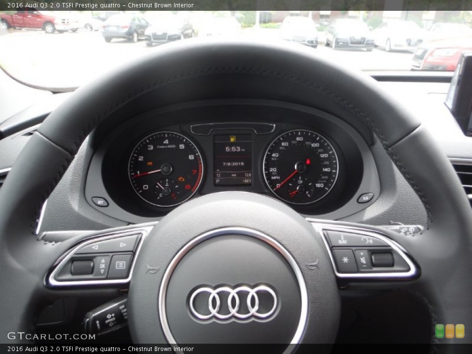 Chestnut Brown Interior Steering Wheel for the 2016 Audi Q3 2.0 TSFI Prestige quattro #105482208