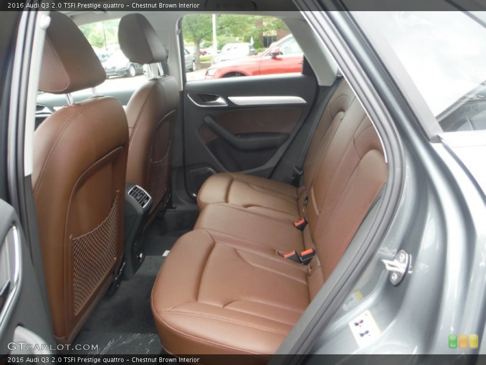 Chestnut Brown Interior Rear Seat for the 2016 Audi Q3 2.0 TSFI Prestige quattro #105482271