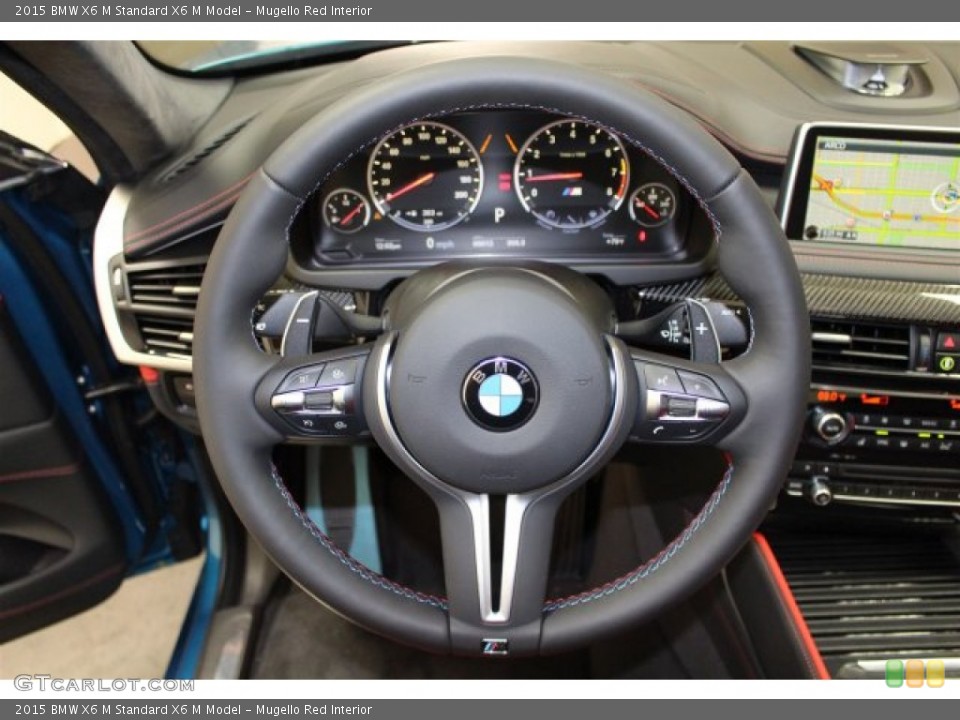 Mugello Red Interior Steering Wheel for the 2015 BMW X6 M  #105484410