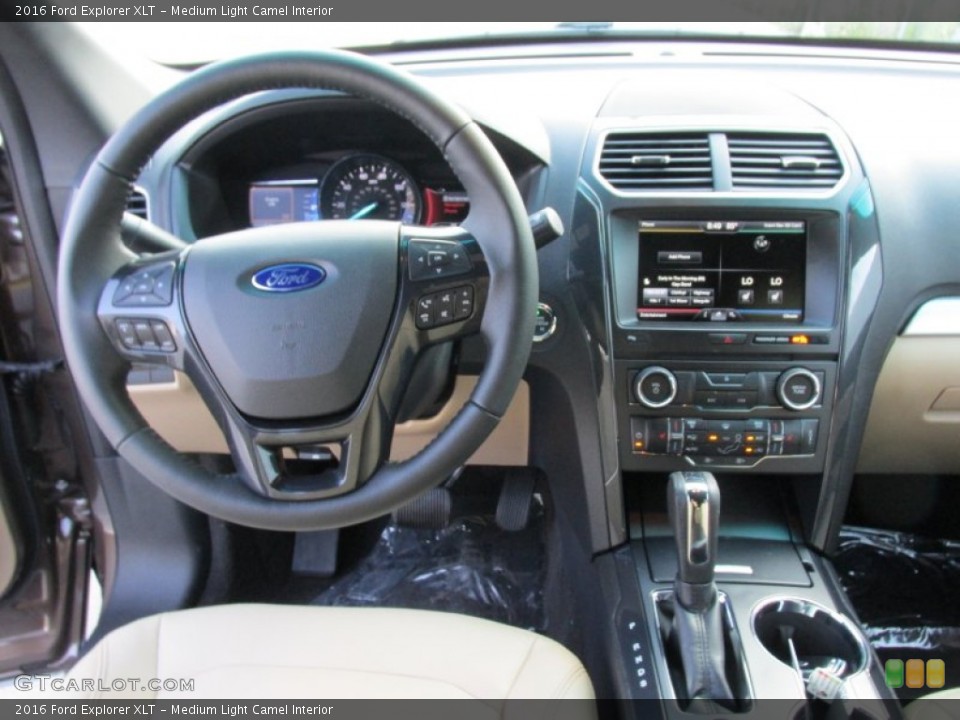Medium Light Camel Interior Dashboard for the 2016 Ford Explorer XLT #105487161