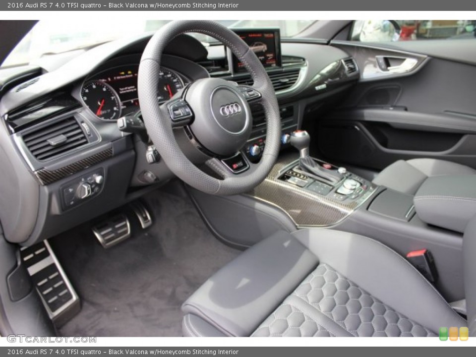 Black Valcona w/Honeycomb Stitching Interior Photo for the 2016 Audi RS 7 4.0 TFSI quattro #105490510