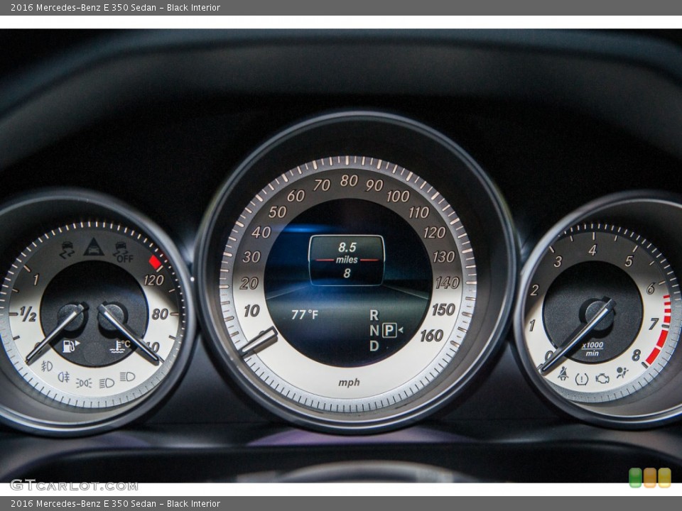 Black Interior Gauges for the 2016 Mercedes-Benz E 350 Sedan #105490711