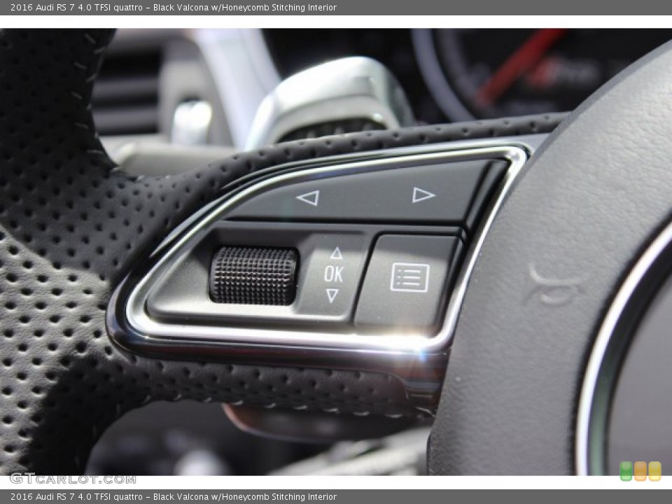 Black Valcona w/Honeycomb Stitching Interior Controls for the 2016 Audi RS 7 4.0 TFSI quattro #105490864