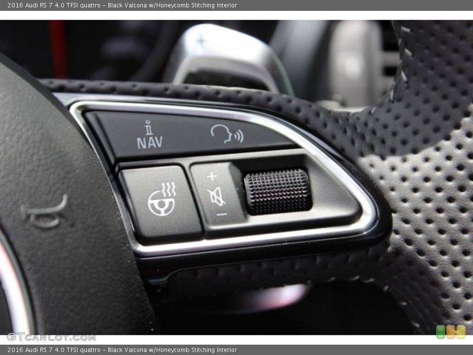 Black Valcona w/Honeycomb Stitching Interior Controls for the 2016 Audi RS 7 4.0 TFSI quattro #105490903