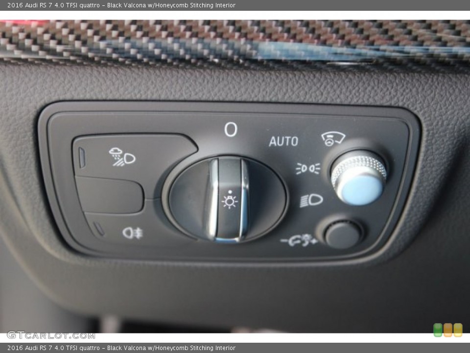Black Valcona w/Honeycomb Stitching Interior Controls for the 2016 Audi RS 7 4.0 TFSI quattro #105490981