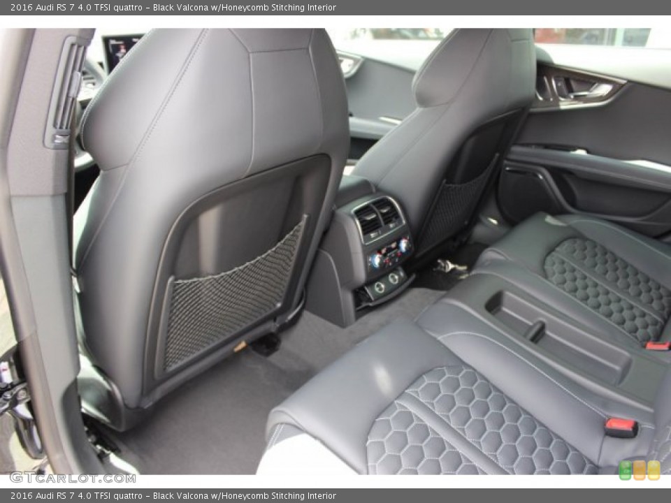 Black Valcona w/Honeycomb Stitching Interior Rear Seat for the 2016 Audi RS 7 4.0 TFSI quattro #105491038