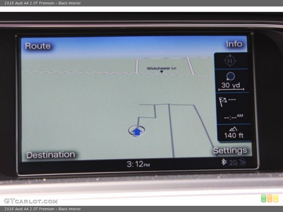 Black Interior Navigation for the 2016 Audi A4 2.0T Premium #105492364