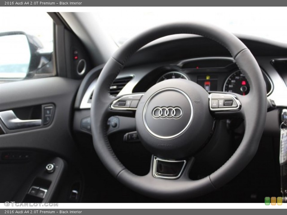 Black Interior Steering Wheel for the 2016 Audi A4 2.0T Premium #105492682