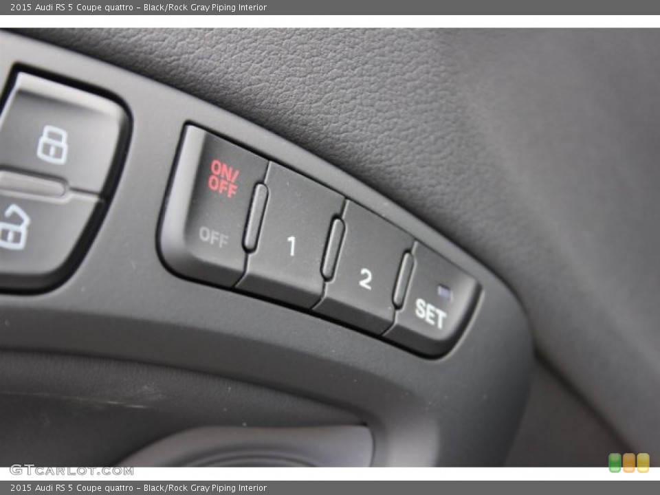 Black/Rock Gray Piping Interior Controls for the 2015 Audi RS 5 Coupe quattro #105493879