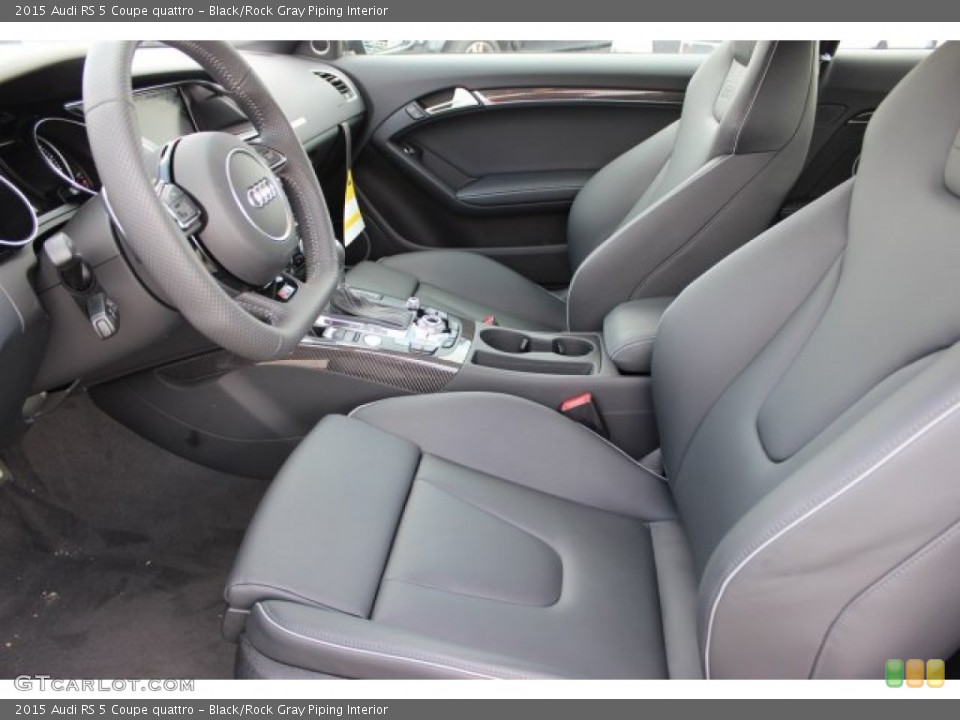 Black/Rock Gray Piping Interior Front Seat for the 2015 Audi RS 5 Coupe quattro #105493972